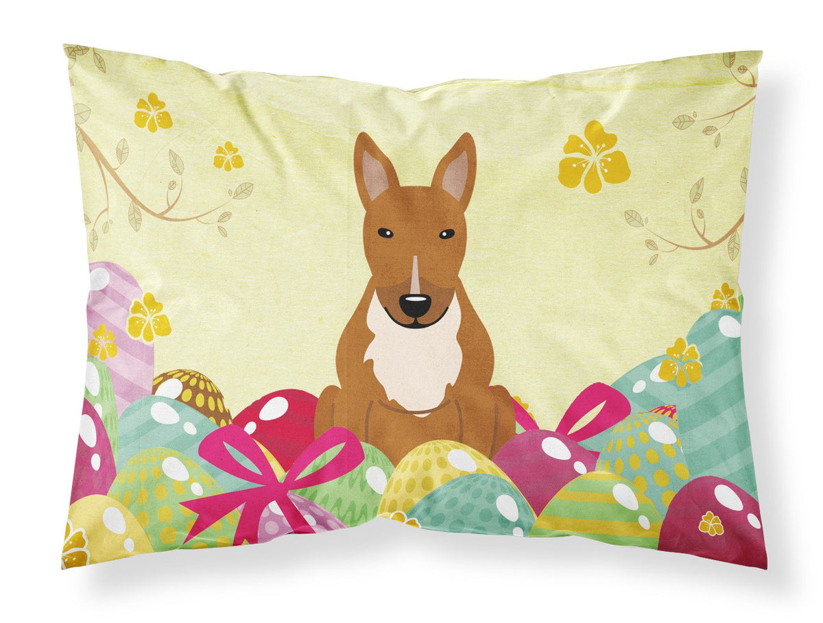 Easter Eggs Bull Terrier Red Fabric Standard Pillowcase BB6134PILLOWCASE by Caroline&#39;s Treasures