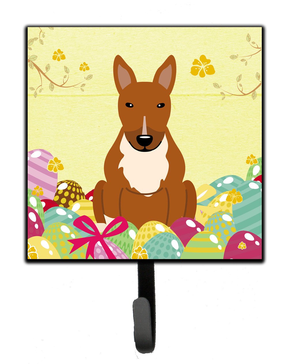 Easter Eggs Bull Terrier Red Leash or Key Holder BB6134SH4 by Caroline&#39;s Treasures