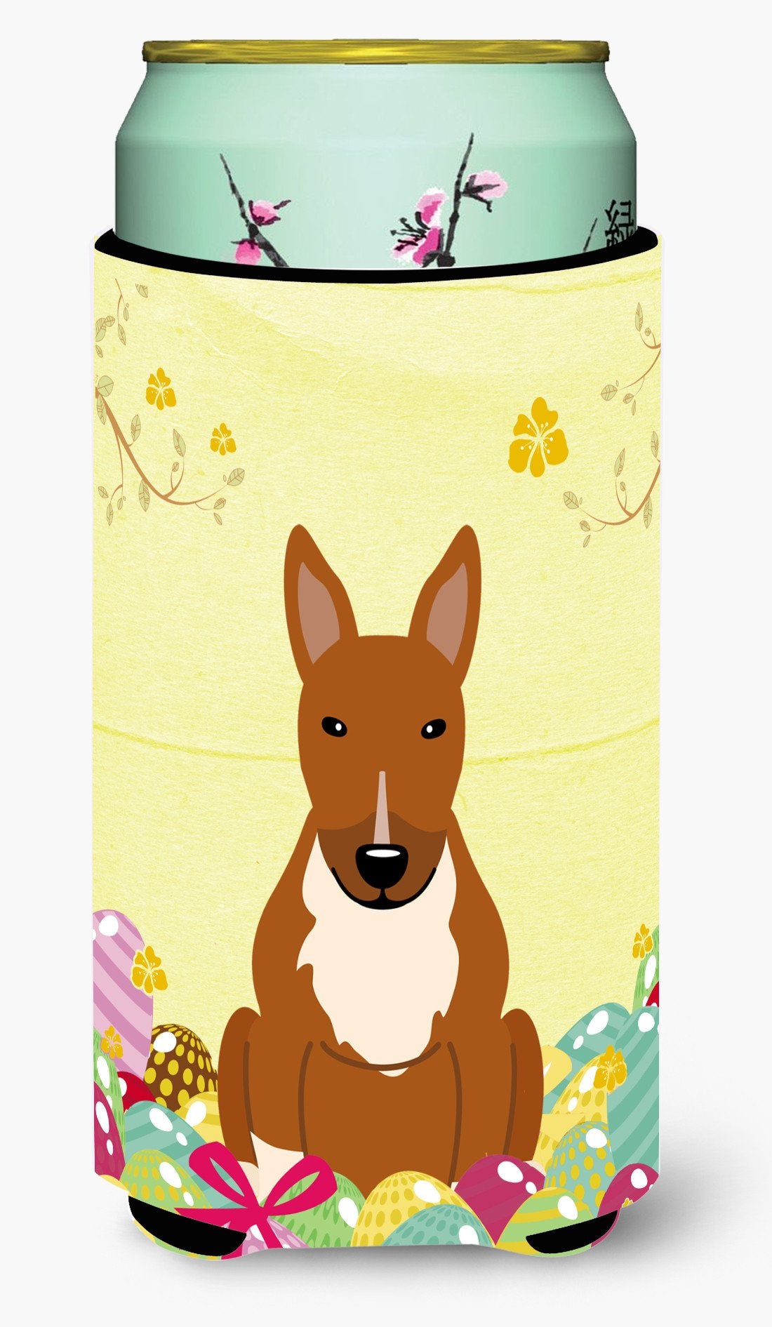 Easter Eggs Bull Terrier Red Tall Boy Beverage Insulator Hugger BB6134TBC by Caroline&#39;s Treasures