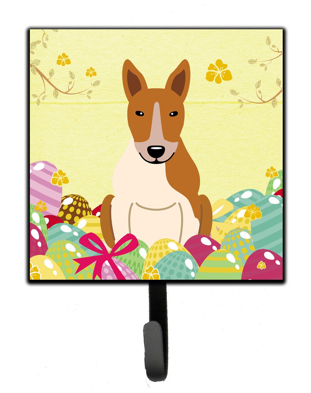 Easter Eggs Bull Terrier Red White Leash or Key Holder BB6135SH4 by Caroline&#39;s Treasures
