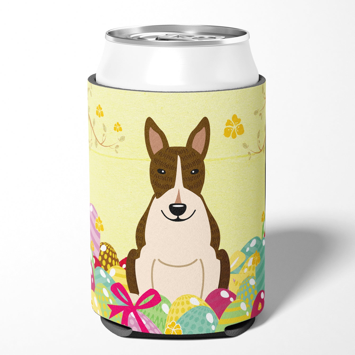 Easter Eggs Bull Terrier Dark Brindle Can or Bottle Hugger BB6136CC