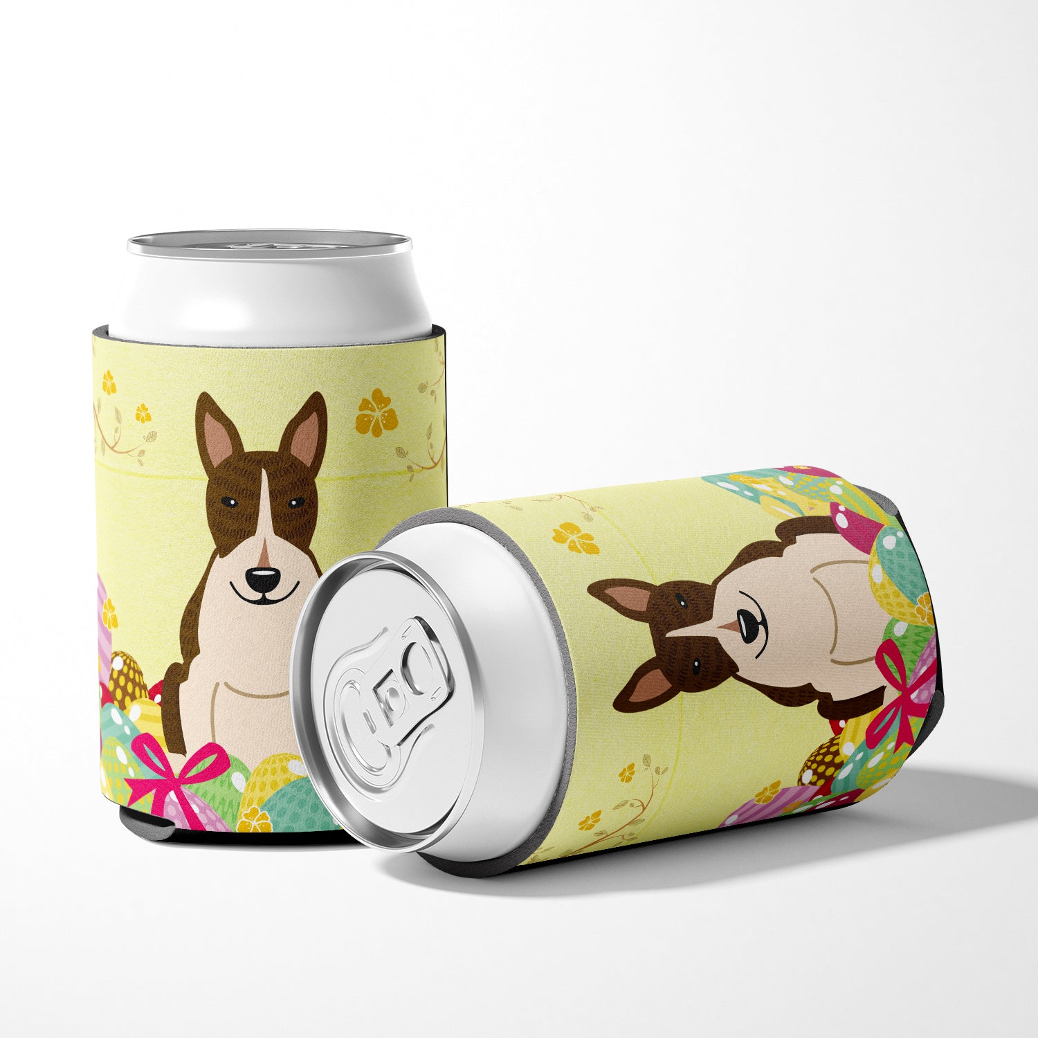 Easter Eggs Bull Terrier Dark Brindle Can or Bottle Hugger BB6136CC