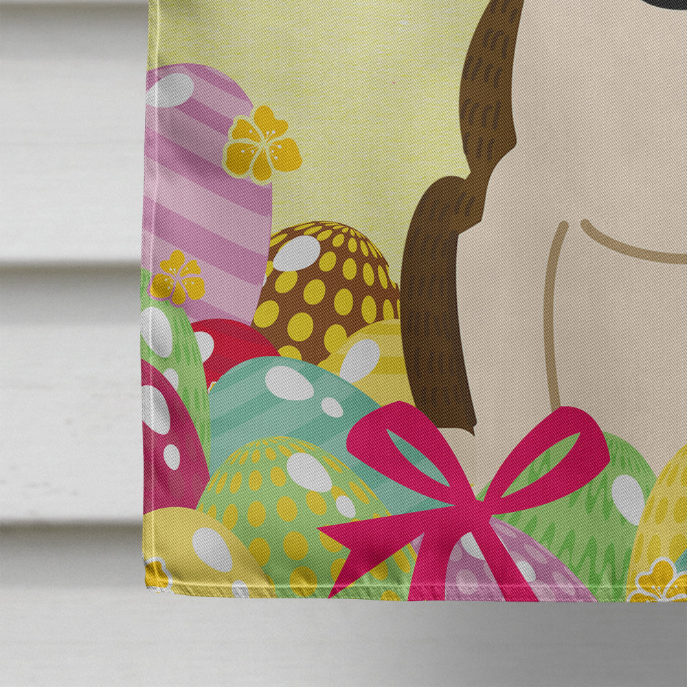 Easter Eggs Bull Terrier Dark Brindle Flag Canvas House Size BB6136CHF  the-store.com.