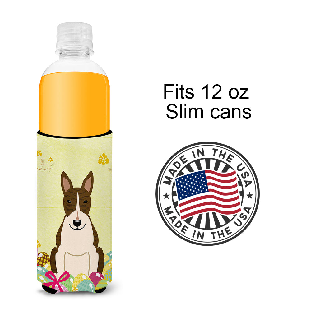 Easter Eggs Bull Terrier Dark Brindle  Ultra Hugger for slim cans BB6136MUK  the-store.com.