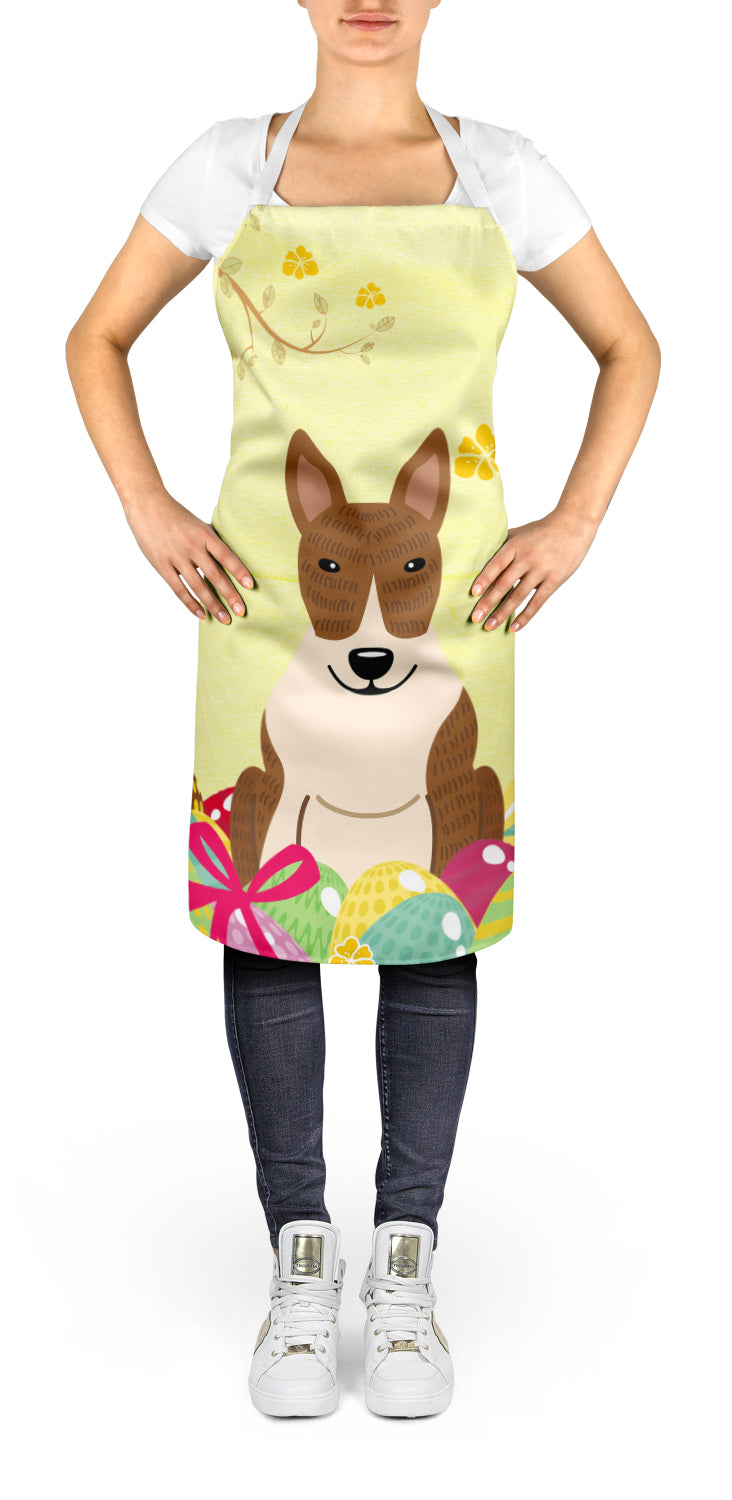 Easter Eggs Bull Terrier Brindle Apron BB6137APRON  the-store.com.