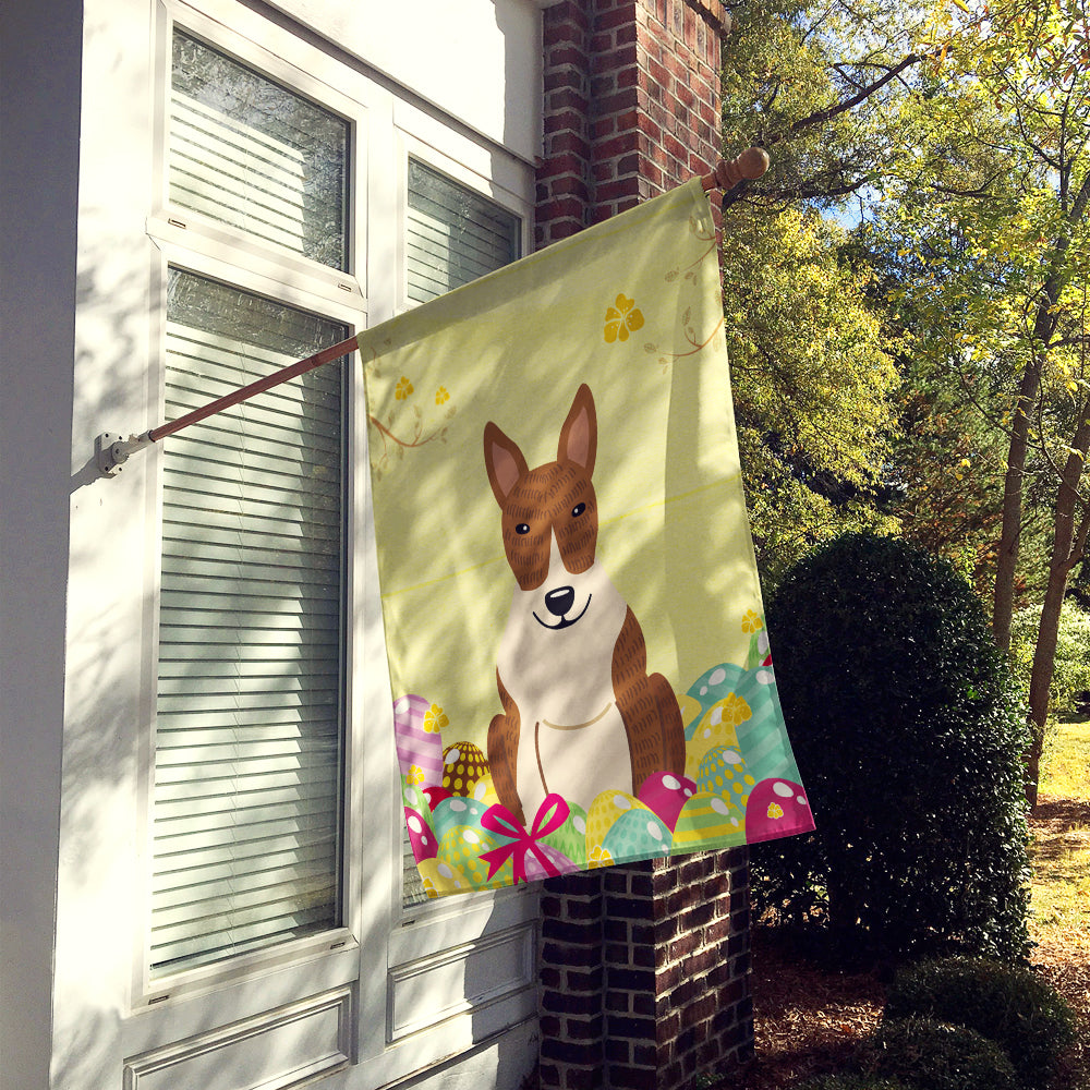 Easter Eggs Bull Terrier Brindle Flag Canvas House Size BB6137CHF  the-store.com.