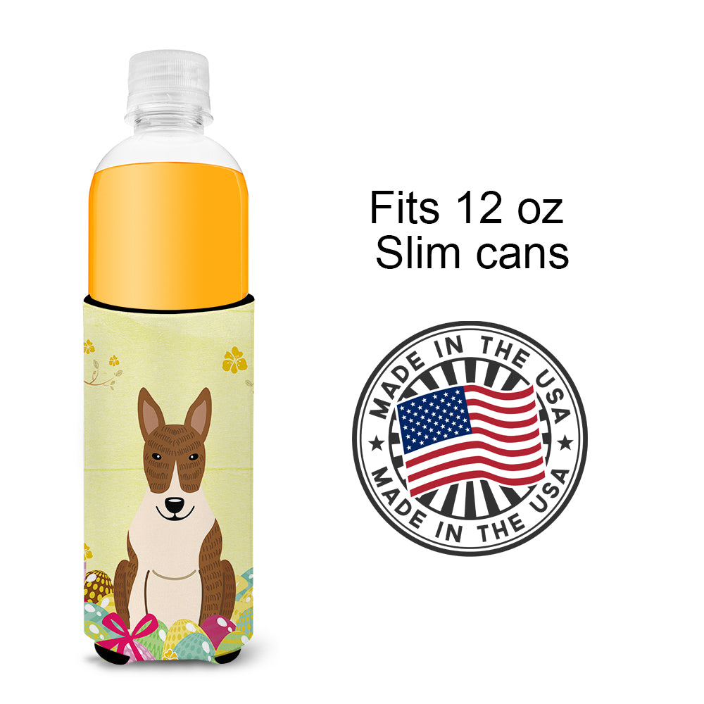 Easter Eggs Bull Terrier Brindle  Ultra Hugger for slim cans BB6137MUK  the-store.com.