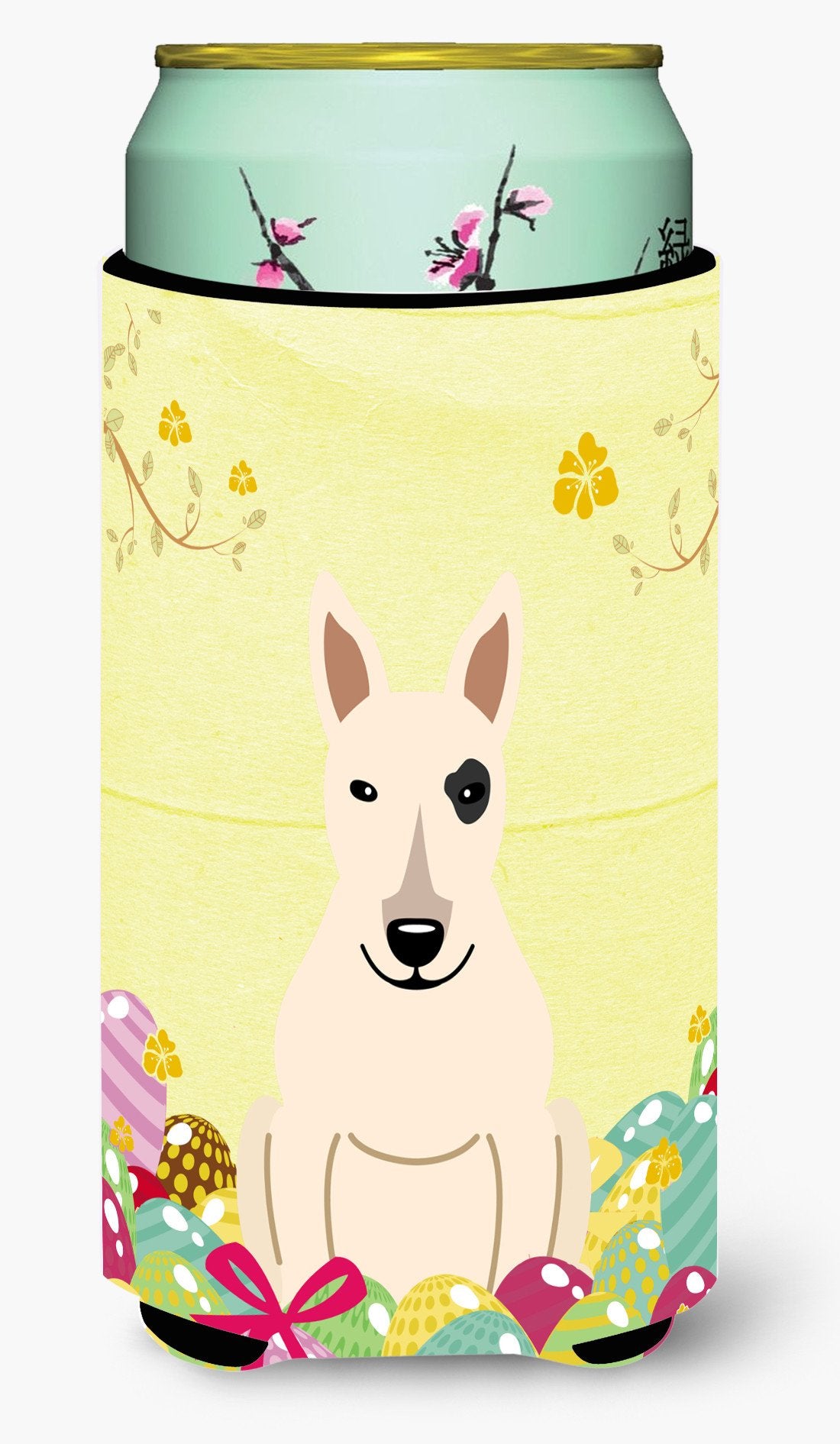 Easter Eggs Bull Terrier White Tall Boy Beverage Insulator Hugger BB6138TBC by Caroline&#39;s Treasures