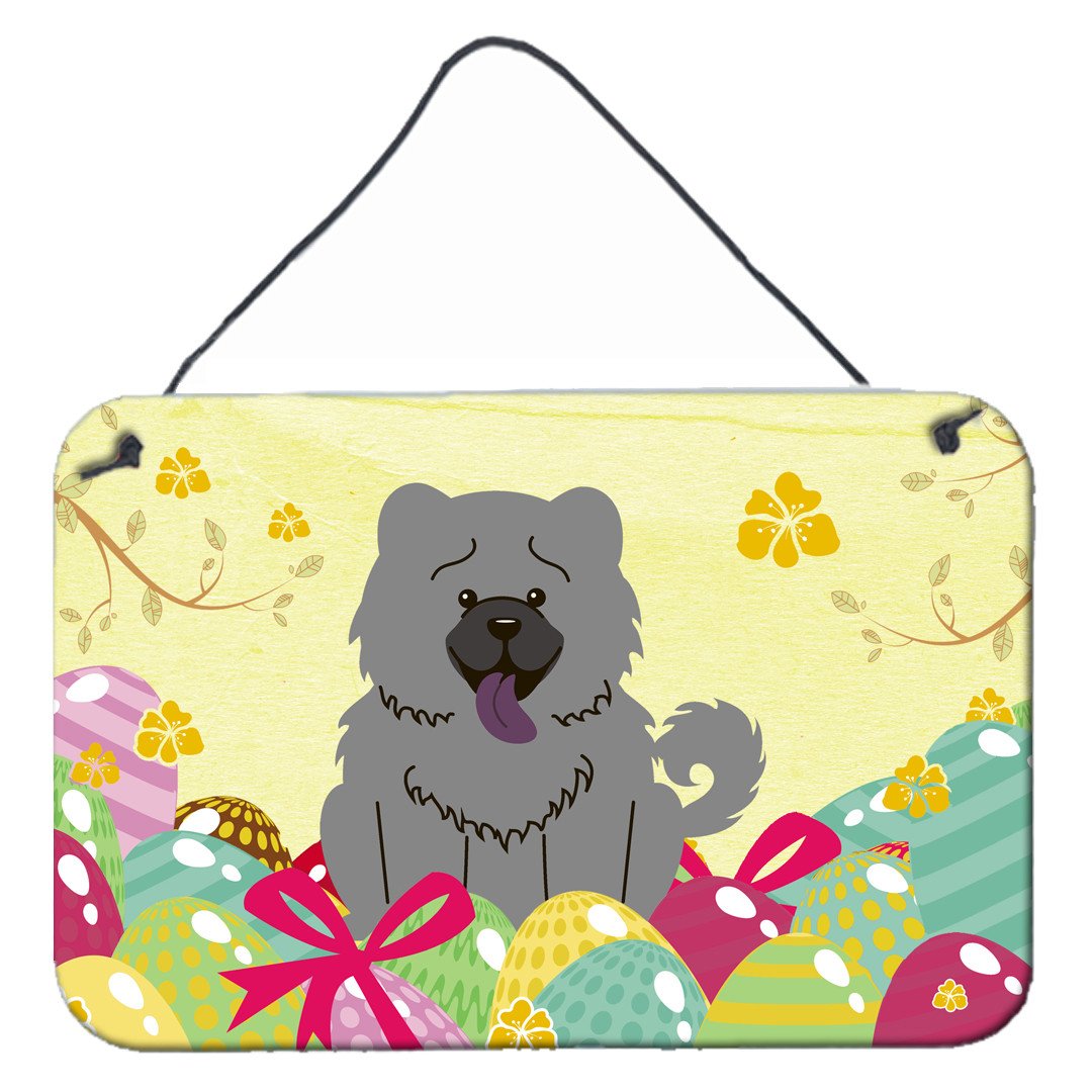 Easter Eggs Chow Chow Blue Wall or Door Hanging Prints BB6139DS812 by Caroline&#39;s Treasures