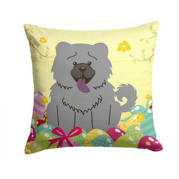Easter Eggs Chow Chow Blue Fabric Decorative Pillow BB6139PW1414 - the-store.com