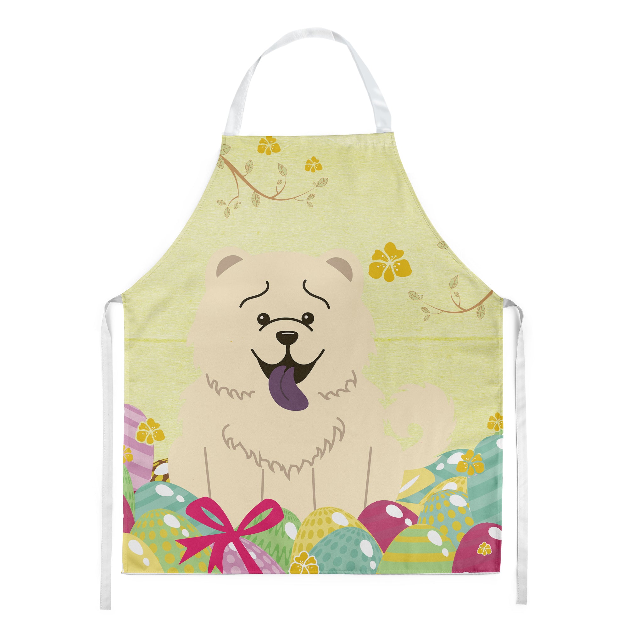 Easter Eggs Chow Chow White Apron BB6140APRON  the-store.com.