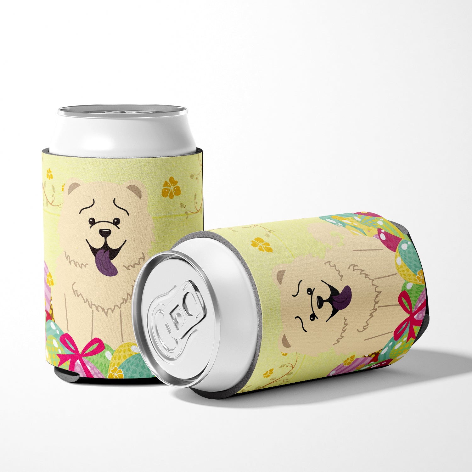 Easter Eggs Chow Chow White Can or Bottle Hugger BB6140CC