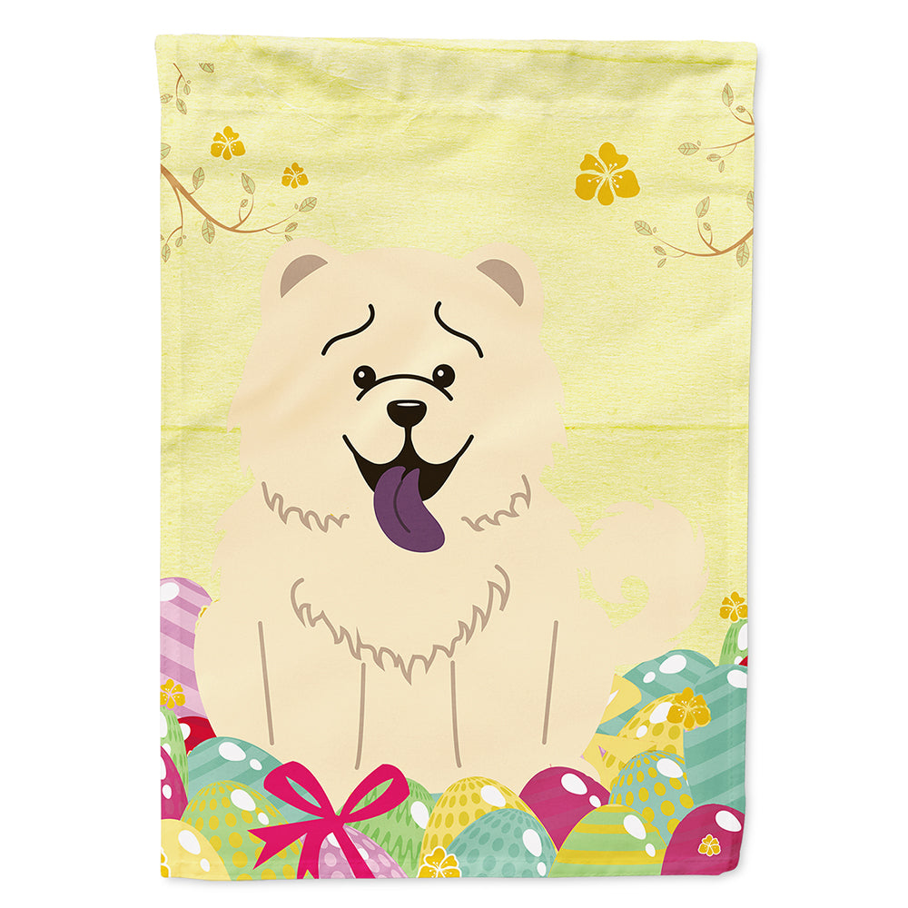 Easter Eggs Chow Chow White Flag Canvas House Size BB6140CHF