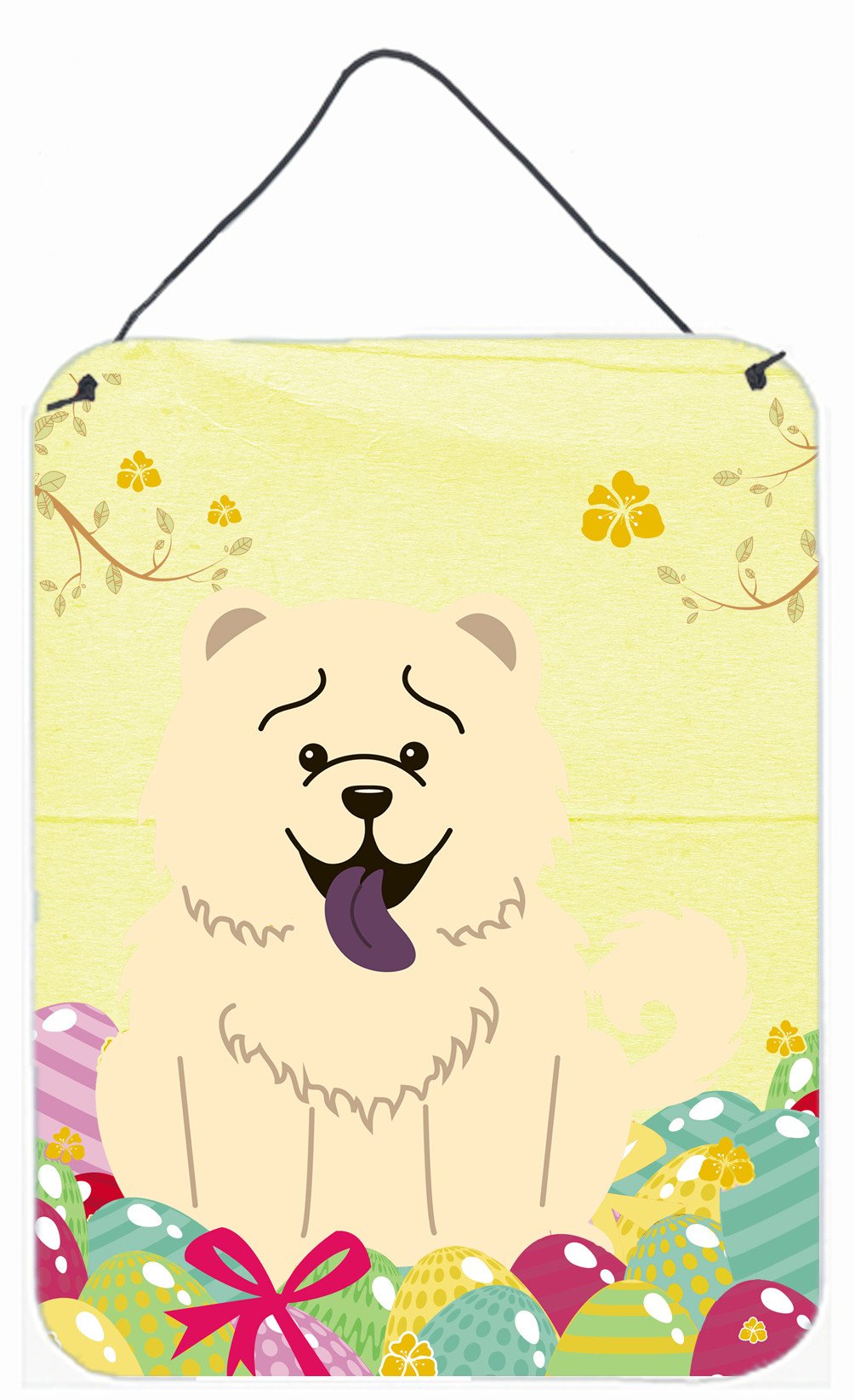 Easter Eggs Chow Chow White Wall or Door Hanging Prints BB6140DS1216 by Caroline's Treasures