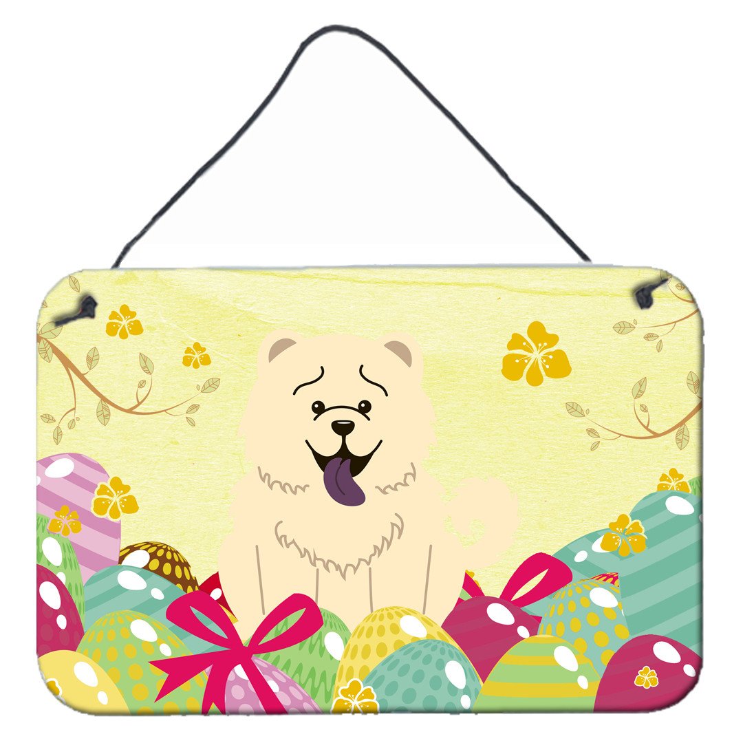 Easter Eggs Chow Chow White Wall or Door Hanging Prints BB6140DS812 by Caroline&#39;s Treasures
