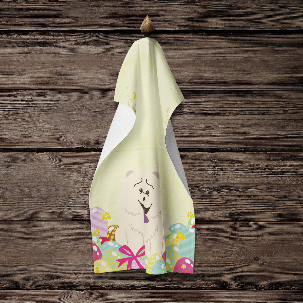 Easter Eggs Chow Chow White Kitchen Towel BB6140KTWL - the-store.com
