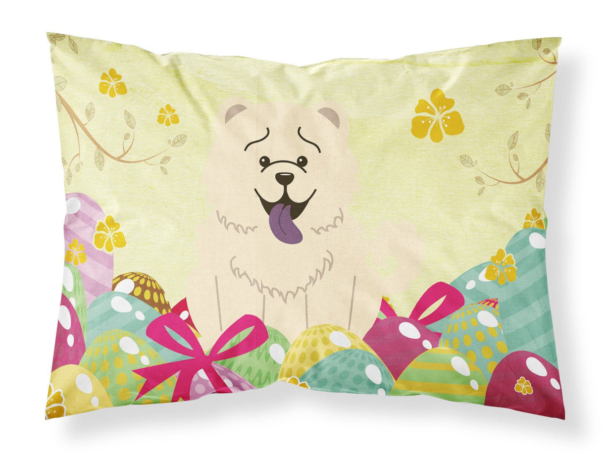 Easter Eggs Chow Chow White Fabric Standard Pillowcase BB6140PILLOWCASE by Caroline&#39;s Treasures