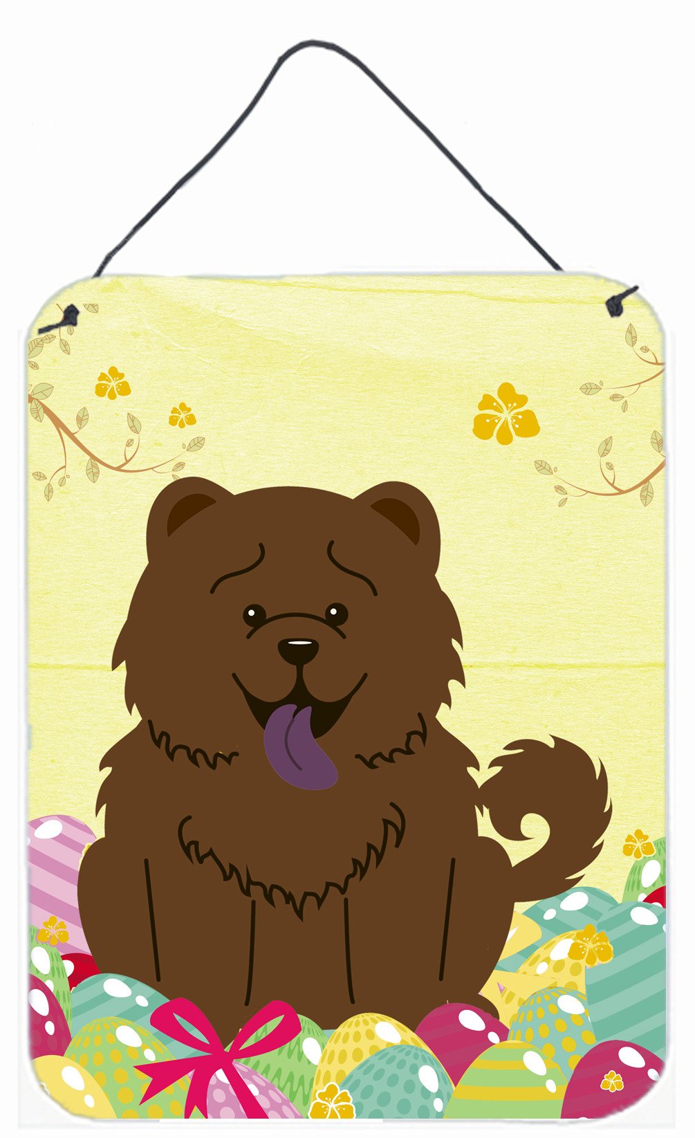 Easter Eggs Chow Chow Chocolate Wall or Door Hanging Prints BB6141DS1216 by Caroline's Treasures