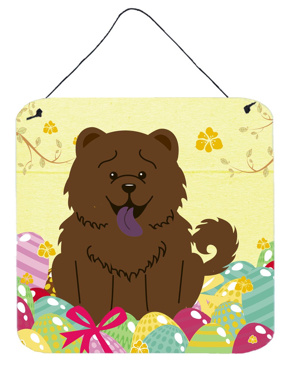 Easter Eggs Chow Chow Chocolate Wall or Door Hanging Prints BB6141DS66 by Caroline&#39;s Treasures