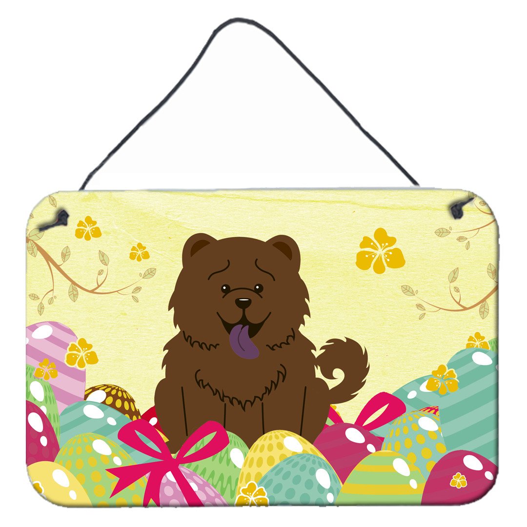 Easter Eggs Chow Chow Chocolate Wall or Door Hanging Prints BB6141DS812 by Caroline&#39;s Treasures