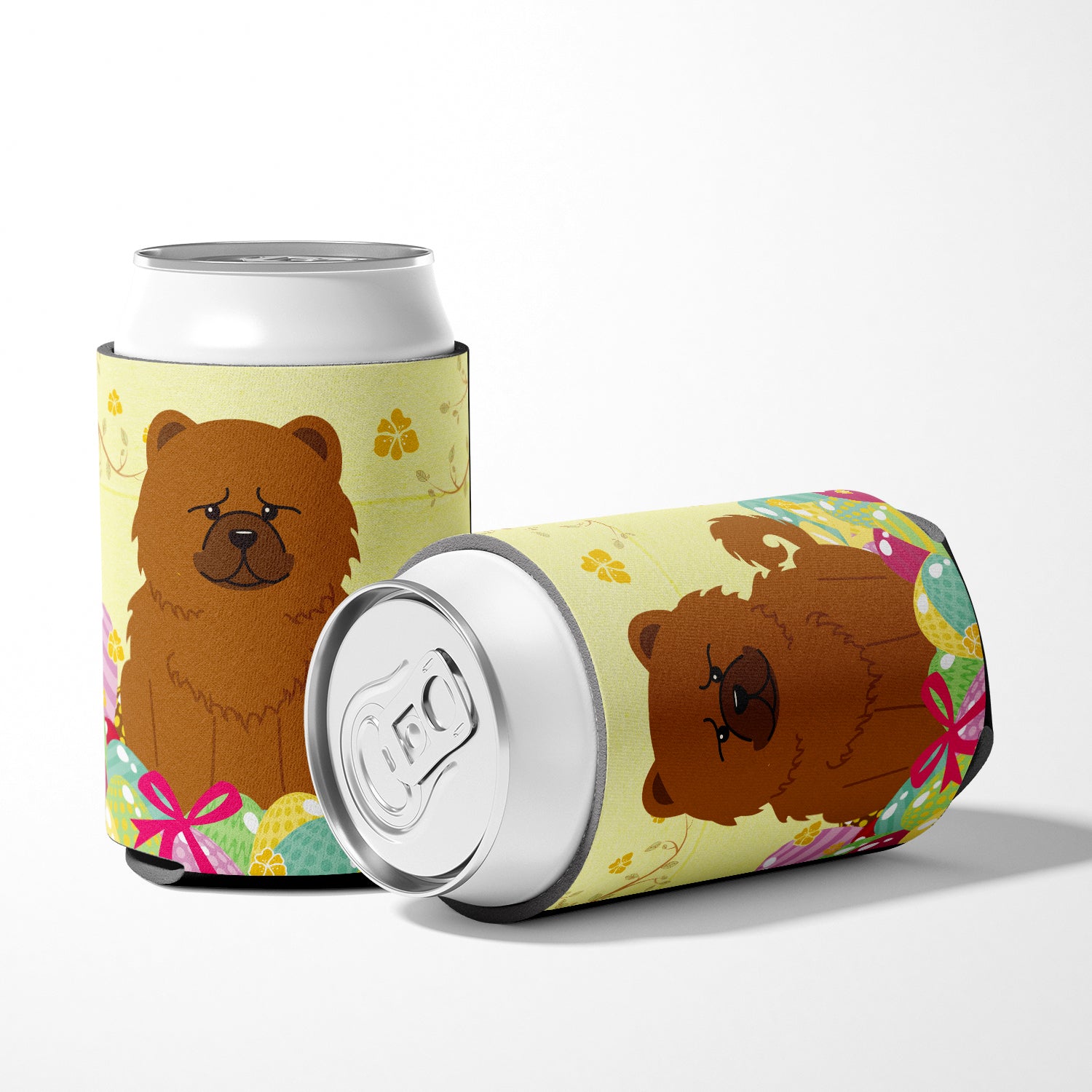 Easter Eggs Chow Chow Red Can or Bottle Hugger BB6142CC  the-store.com.