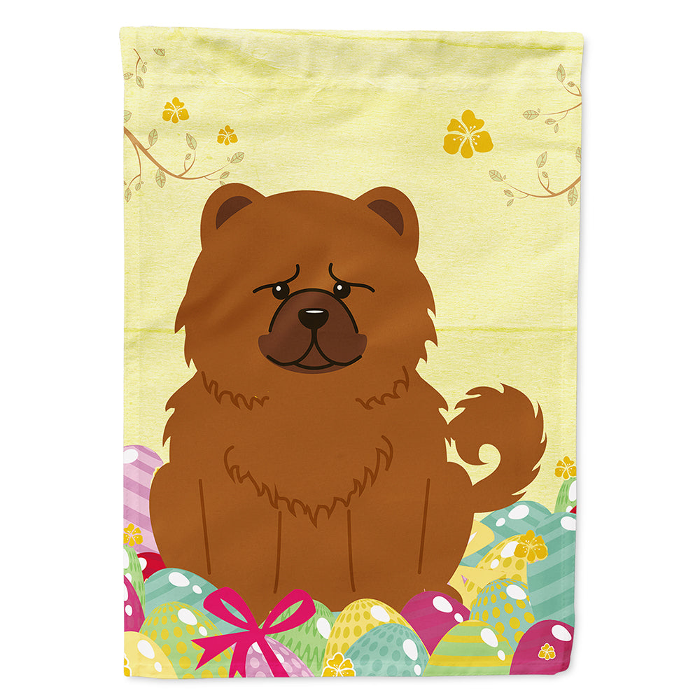 Easter Eggs Chow Chow Red Flag Canvas House Size BB6142CHF