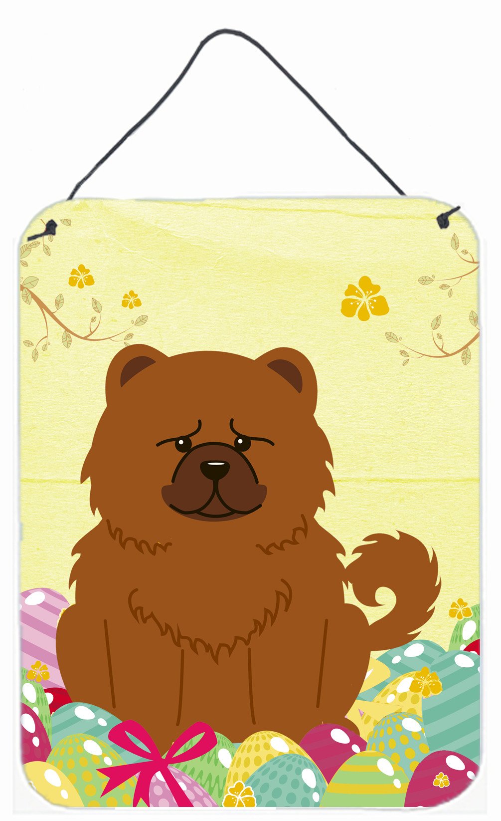 Easter Eggs Chow Chow Red Wall or Door Hanging Prints BB6142DS1216 by Caroline&#39;s Treasures