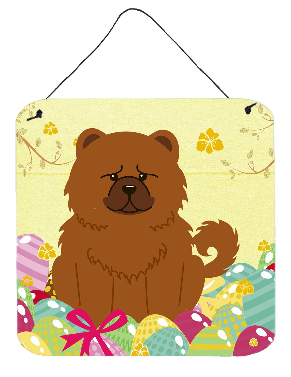 Easter Eggs Chow Chow Red Wall or Door Hanging Prints BB6142DS66 by Caroline&#39;s Treasures