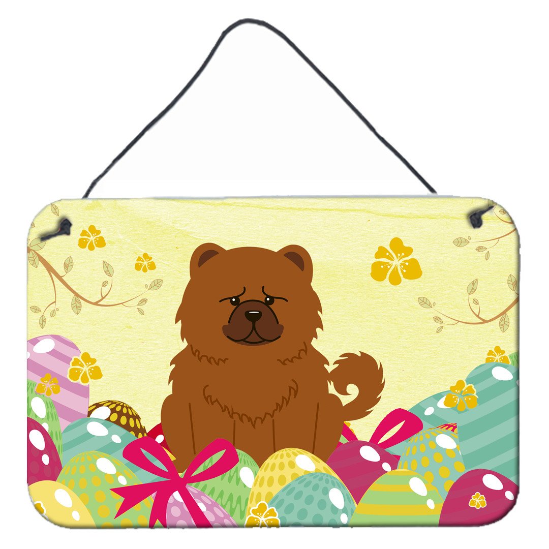 Easter Eggs Chow Chow Red Wall or Door Hanging Prints BB6142DS812 by Caroline&#39;s Treasures