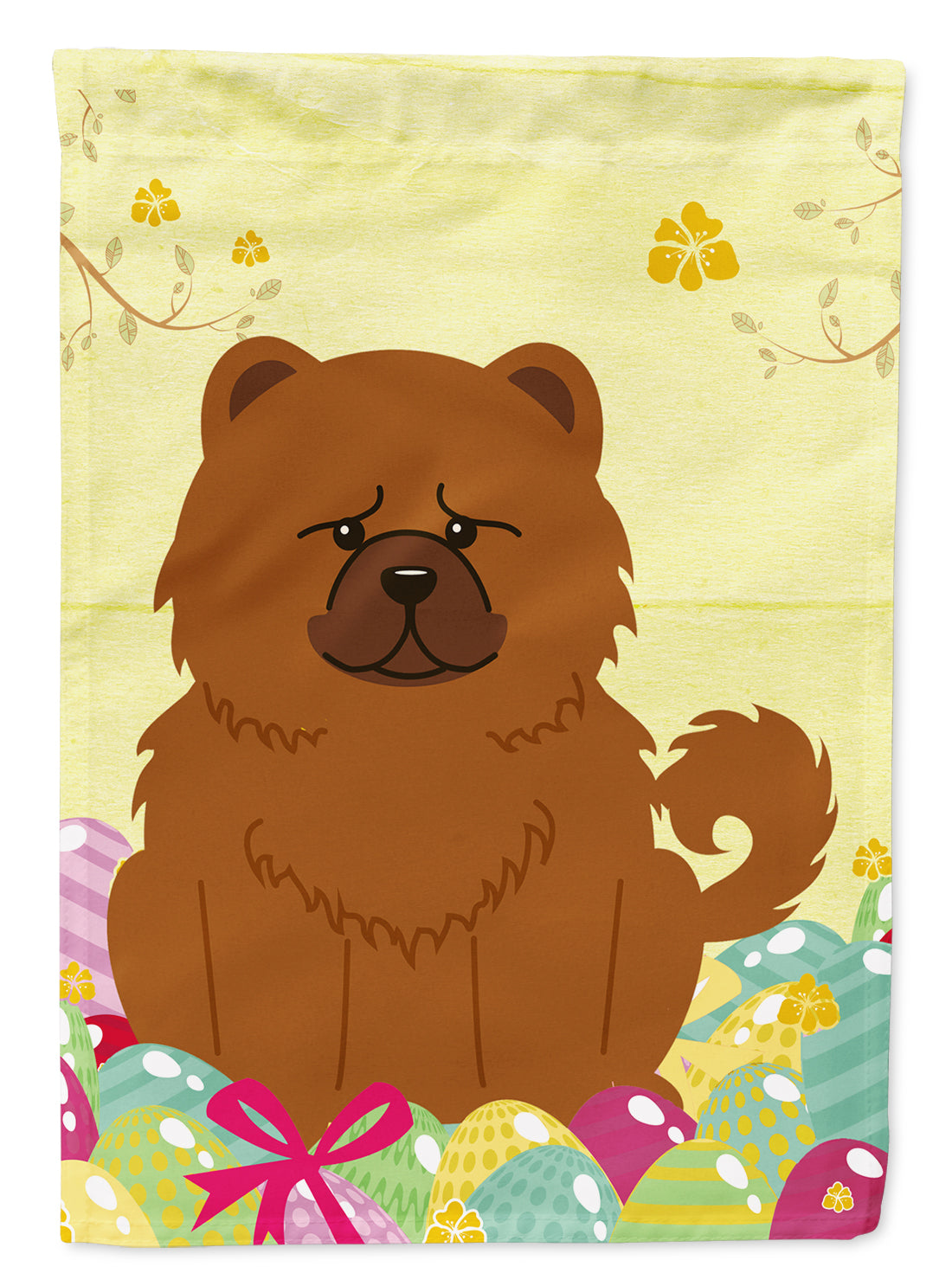 Easter Eggs Chow Chow Red Flag Garden Size BB6142GF