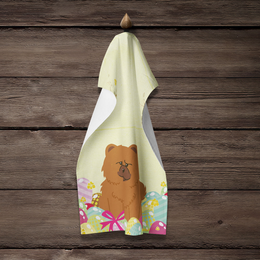 Easter Eggs Chow Chow Red Kitchen Towel BB6142KTWL - the-store.com
