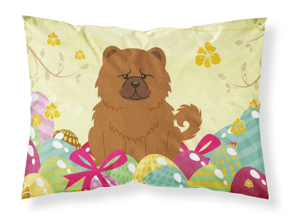 Easter Eggs Chow Chow Red Fabric Standard Pillowcase BB6142PILLOWCASE by Caroline&#39;s Treasures