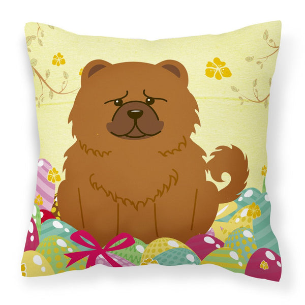 Easter Eggs Chow Chow Red Fabric Decorative Pillow BB6142PW1818 by Caroline's Treasures