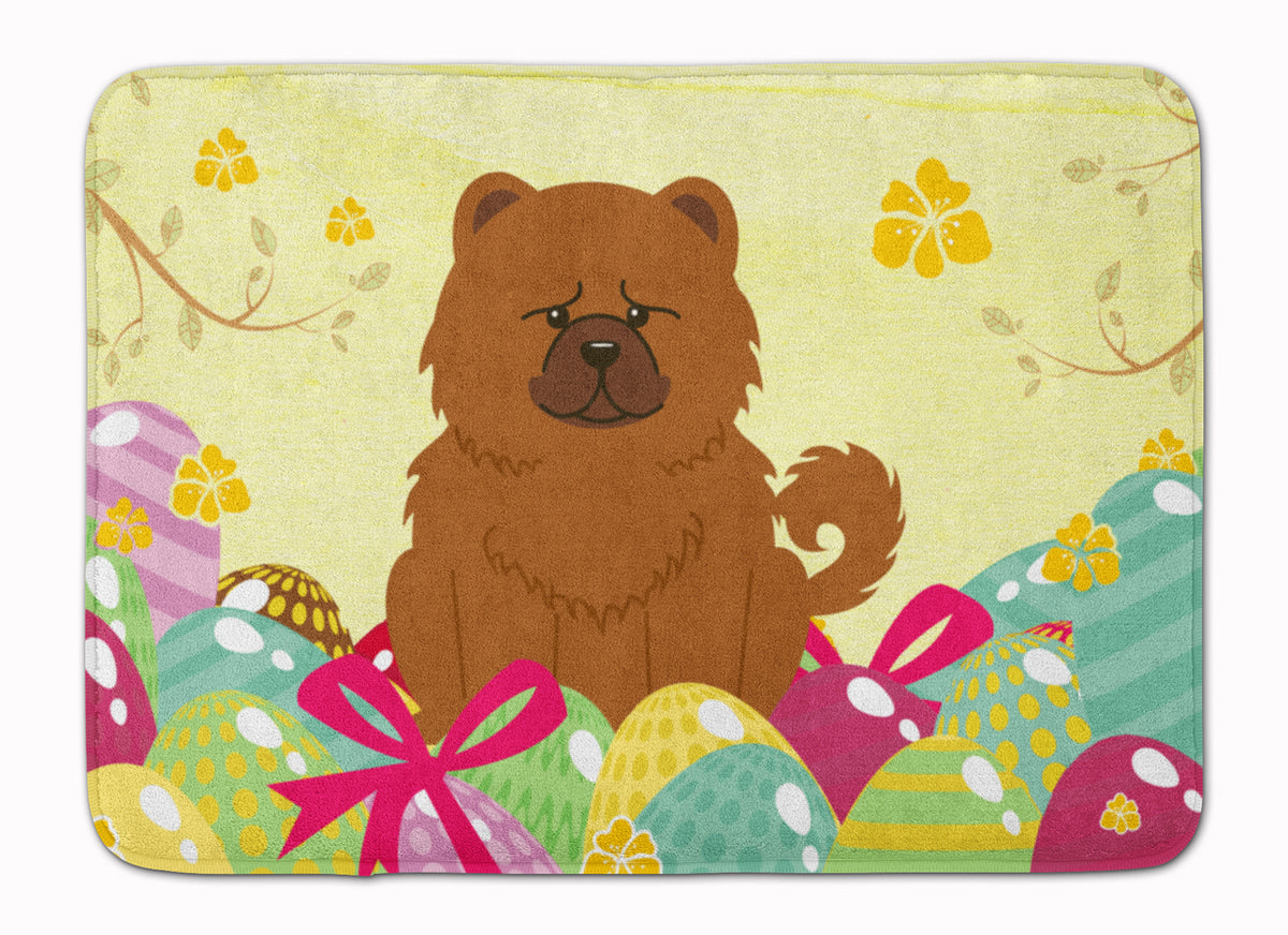 Easter Eggs Chow Chow Red Machine Washable Memory Foam Mat BB6142RUG - the-store.com