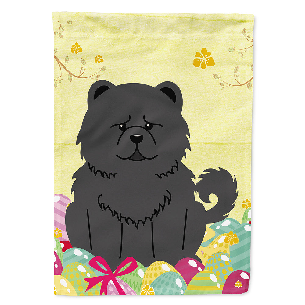 Easter Eggs Chow Chow Black Flag Canvas House Size BB6143CHF