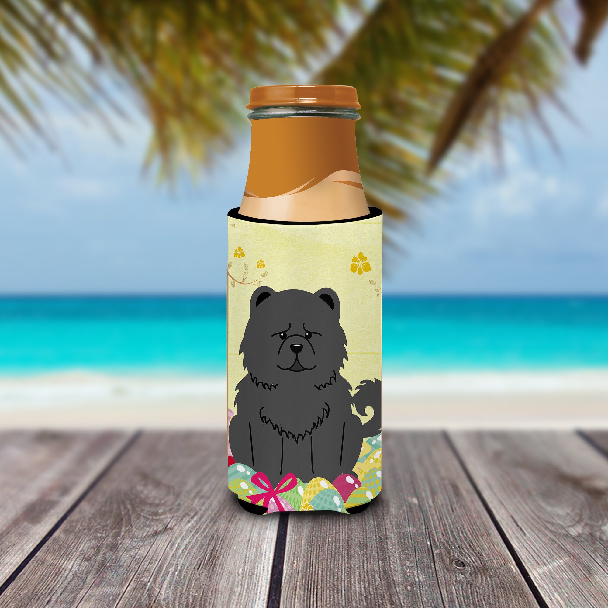 Easter Eggs Chow Chow Black  Ultra Hugger for slim cans BB6143MUK  the-store.com.