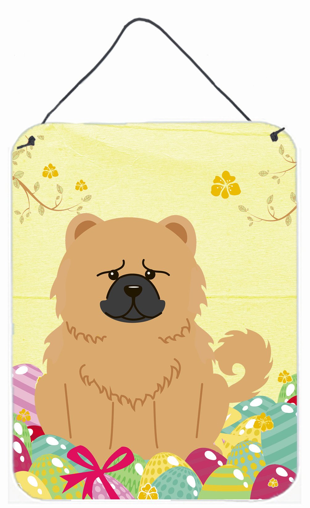 Easter Eggs Chow Chow Cream Wall or Door Hanging Prints BB6144DS1216 by Caroline&#39;s Treasures