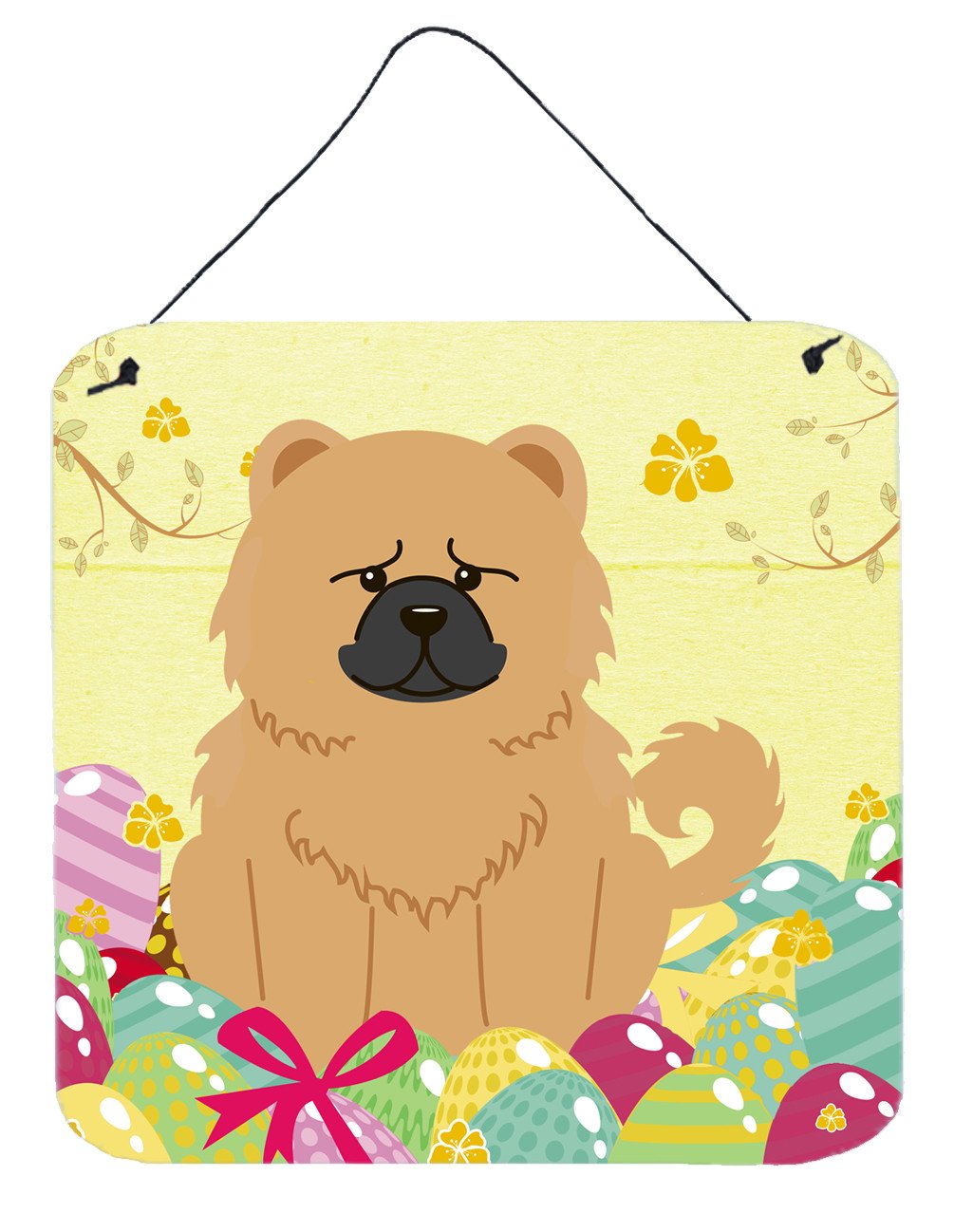 Easter Eggs Chow Chow Cream Wall or Door Hanging Prints BB6144DS66 by Caroline&#39;s Treasures