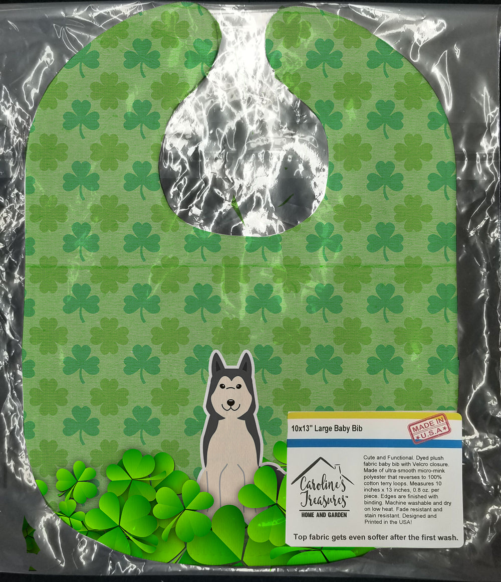 Caroline's Treasures West Siberian Laika Spitz Shamrocks Baby Bib BB6166BIB