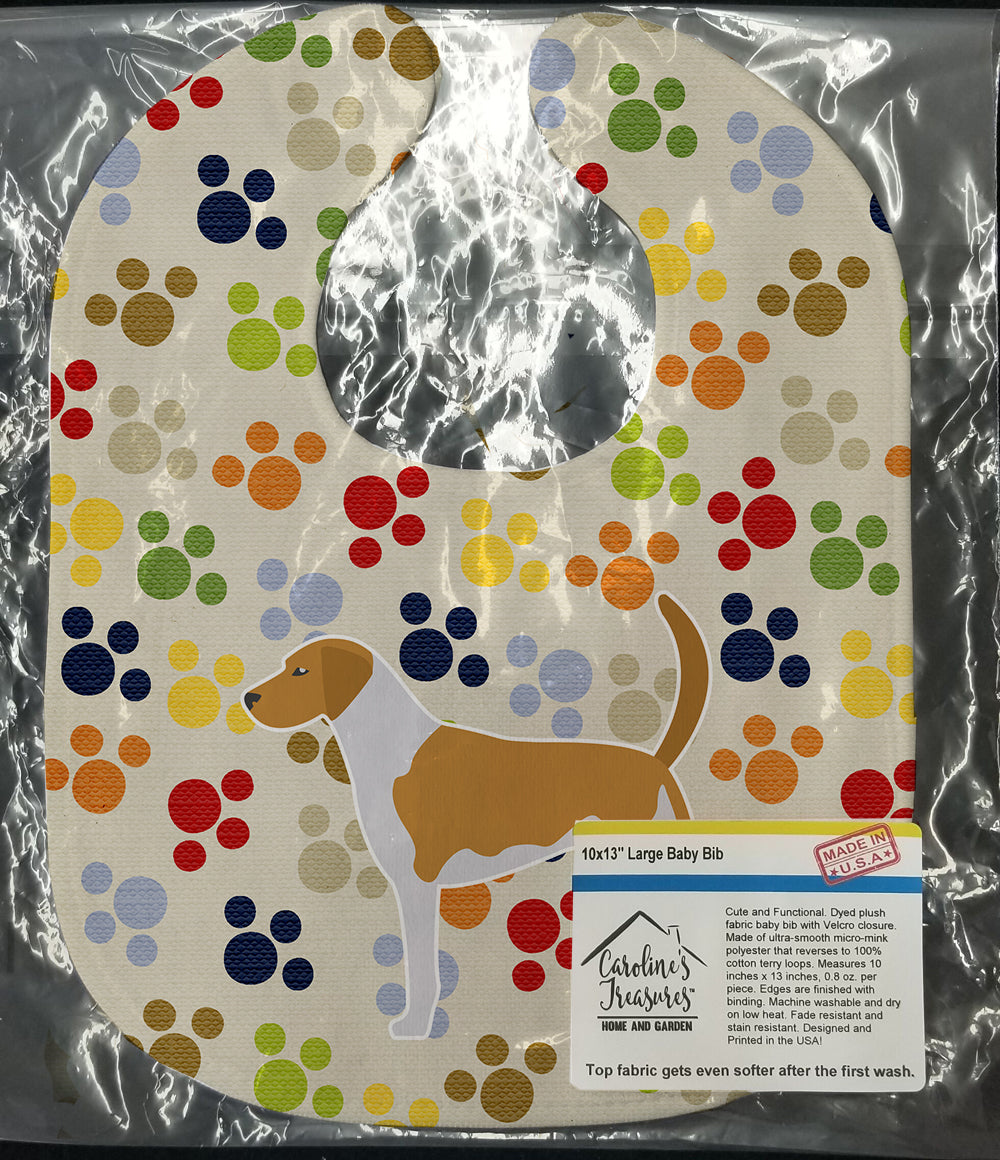 American Foxhound Pawprints Baby Bib BB6303BIB - the-store.com