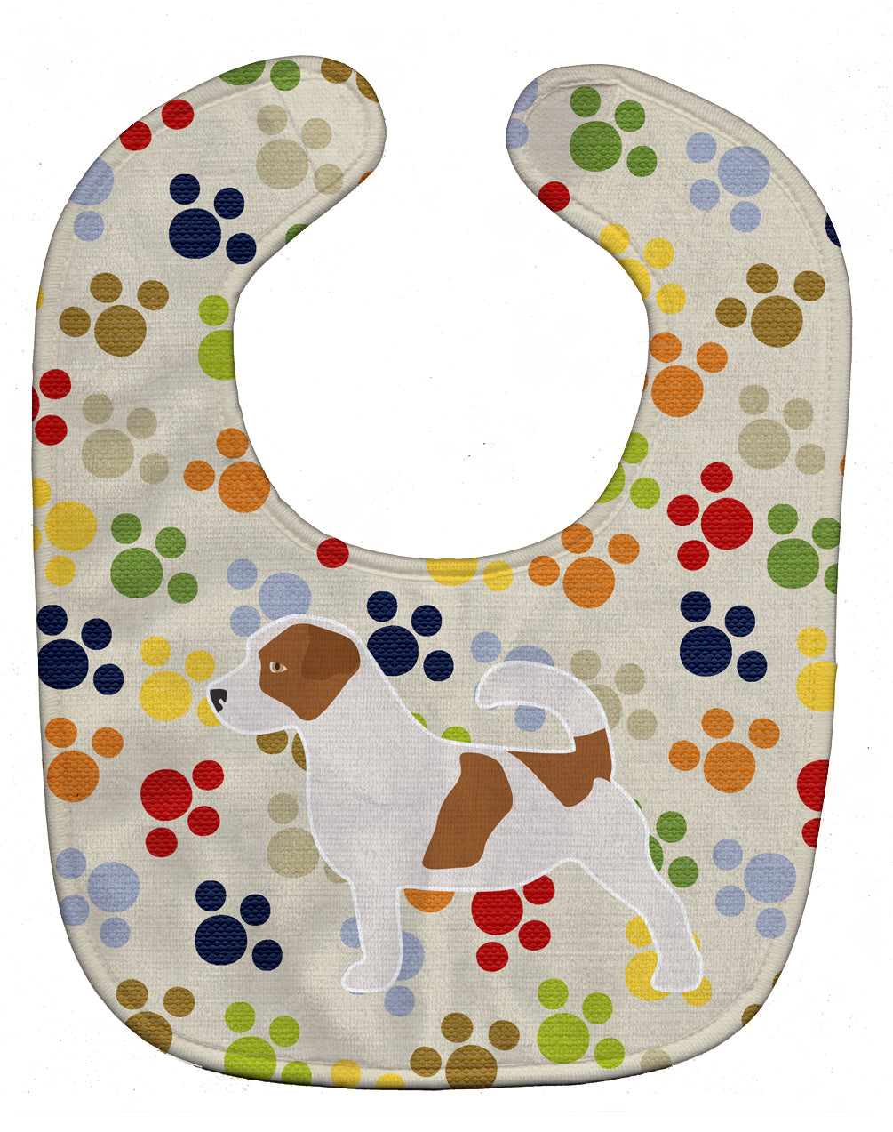 Jack Russell Terrier Pawprints Baby Bib BB6312BIB - the-store.com