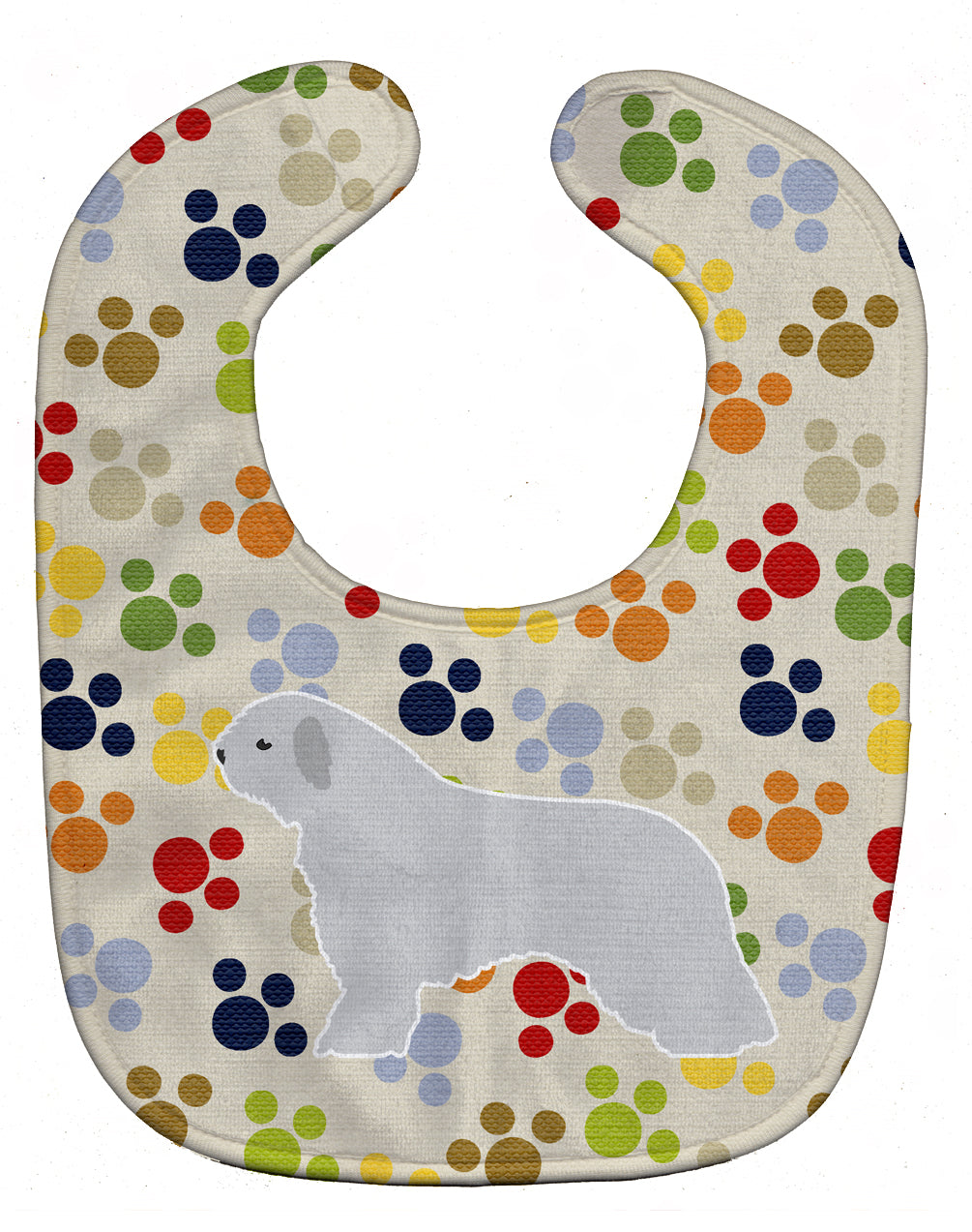 Spanish Water Dog Pawprints Baby Bib BB6320BIB - the-store.com