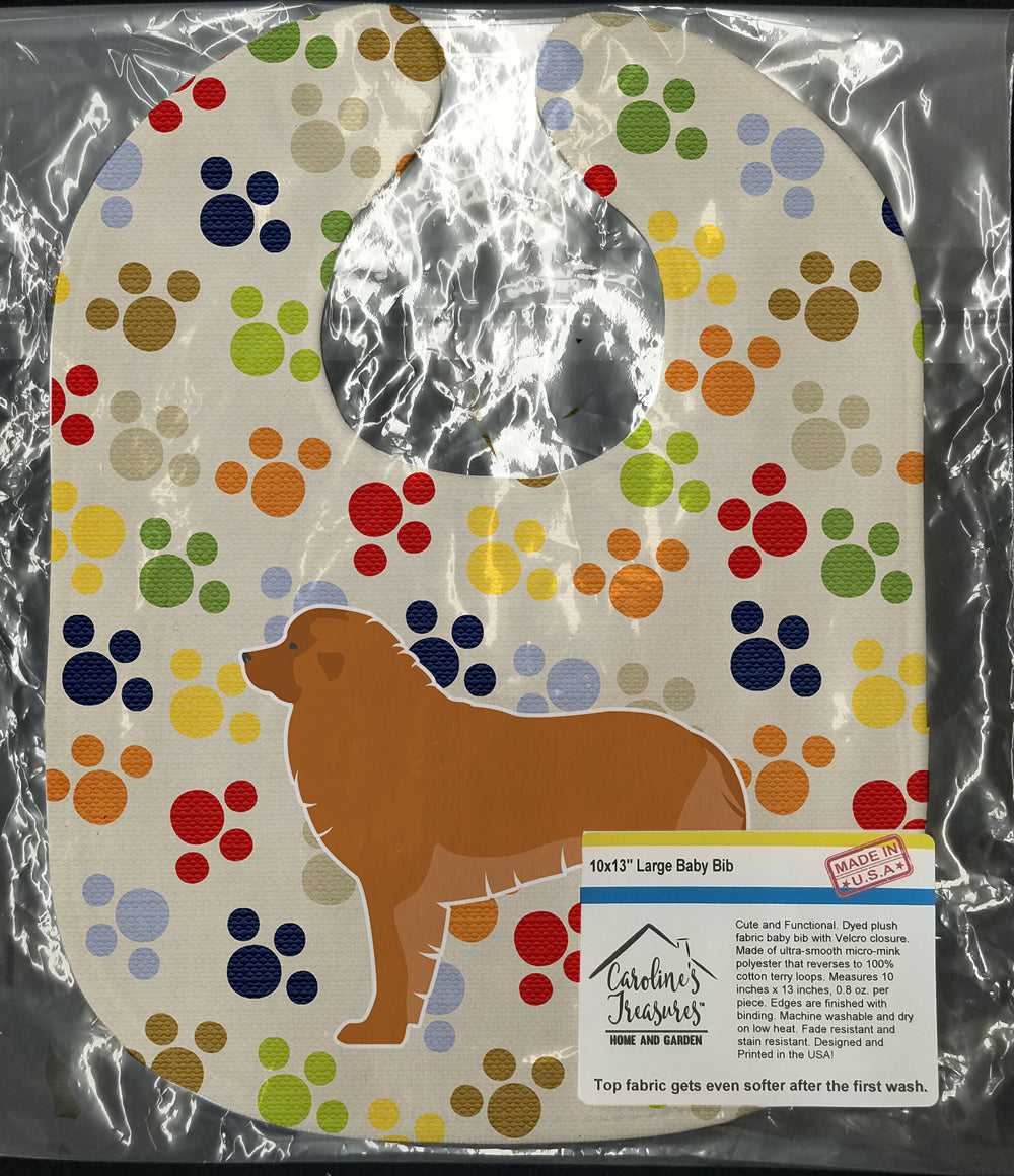 Caroline's Treasures Leonberger Pawprints Baby Bib BB6363BIB