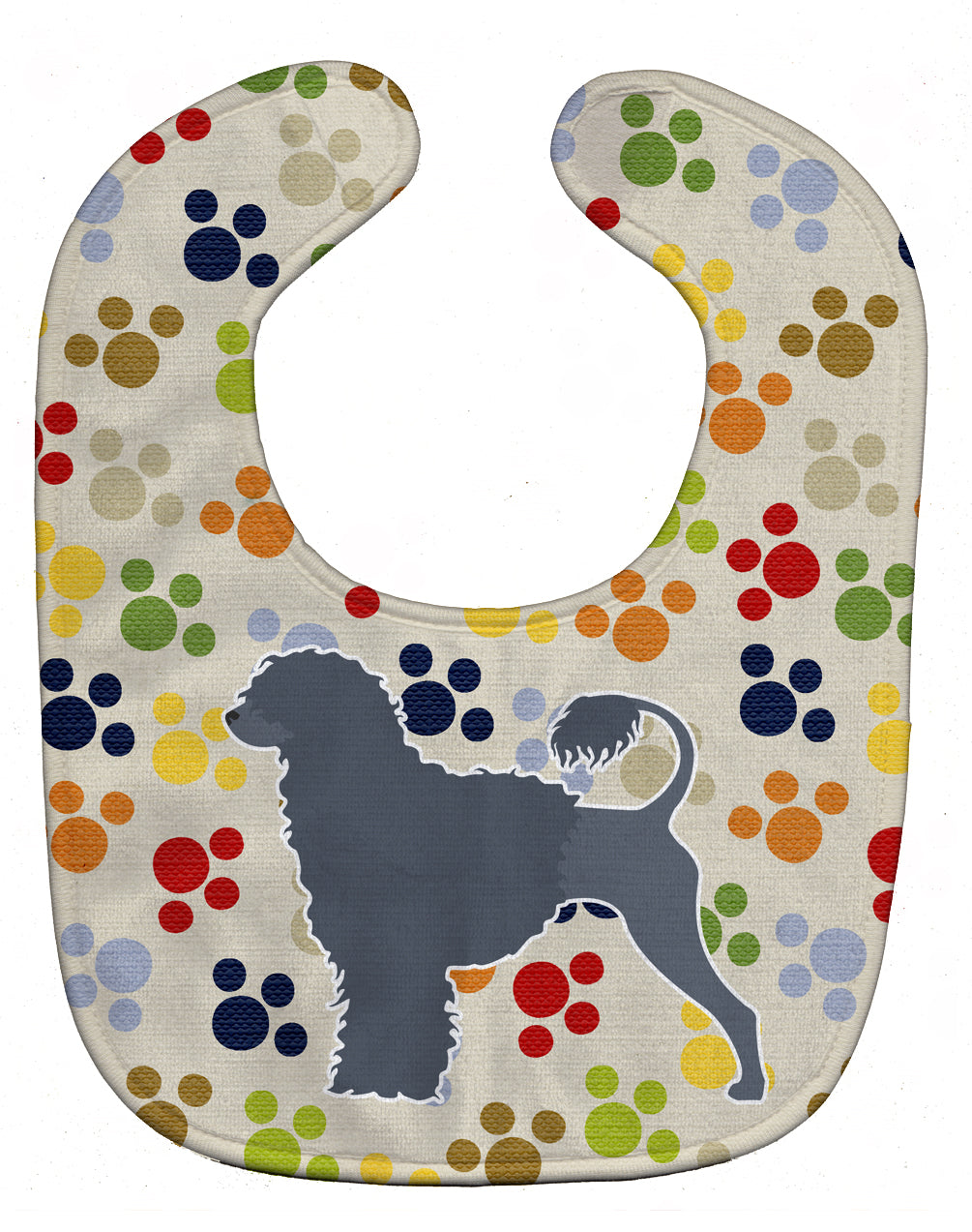 Portuguese Water Dog Pawprints Baby Bib BB6373BIB - the-store.com