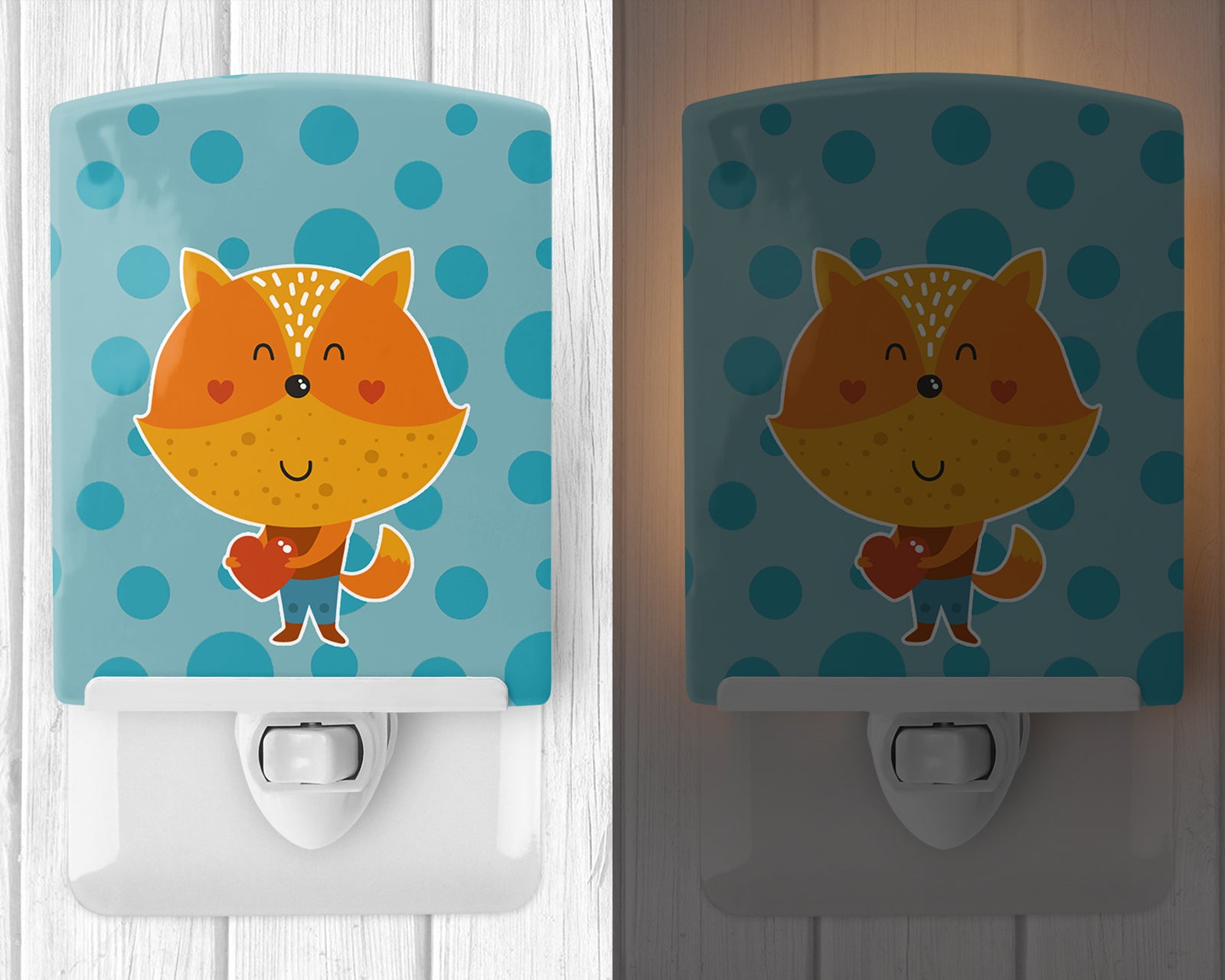 Caroline's Treasures Polkadot Squirrel Ceramic Night Light BB6729CNL