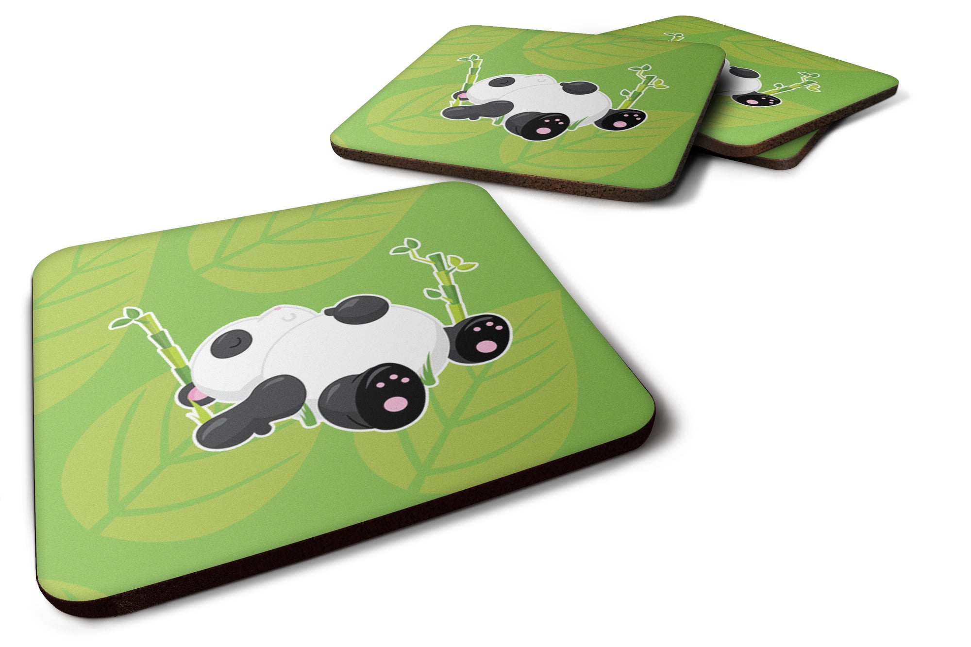 Passed Out Panda Foam Coaster Set of 4 BB6798FC - the-store.com