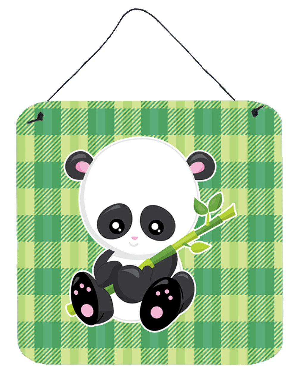 Panda Lucky Bamboo Wall or Door Hanging Prints BB6801DS66 by Caroline's Treasures
