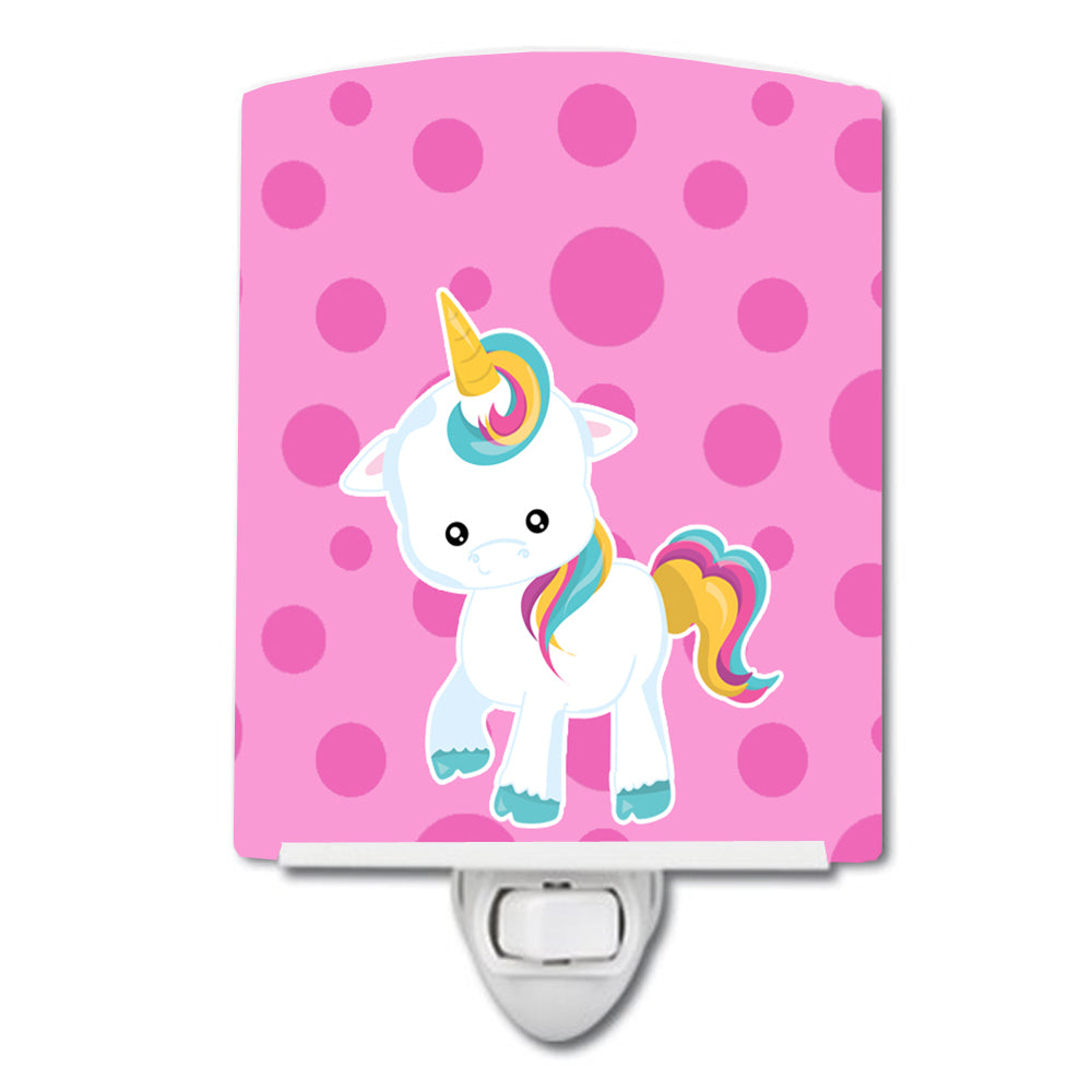 Pink Polkadot Unicorn Ceramic Night Light BB6805CNL - the-store.com