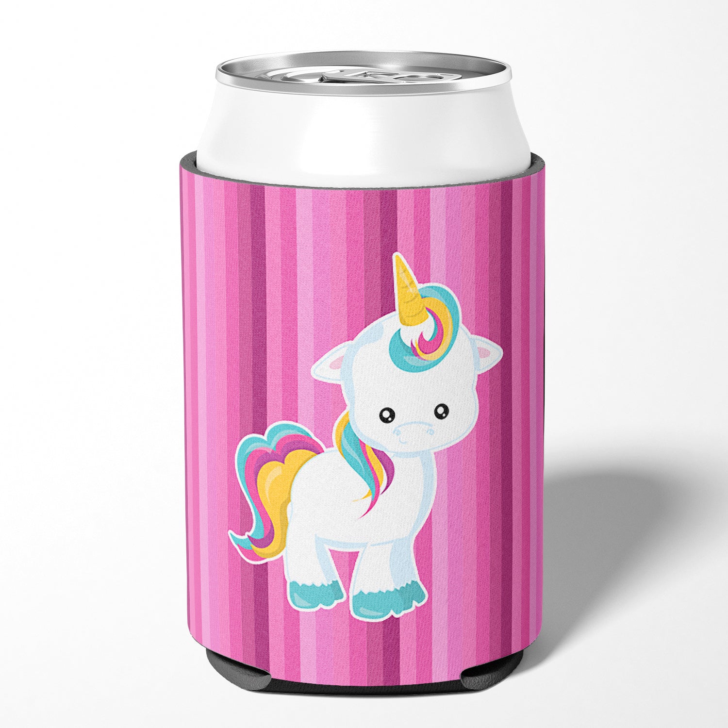 Pink Stripes Unicorn Can or Bottle Hugger BB6806CC  the-store.com.