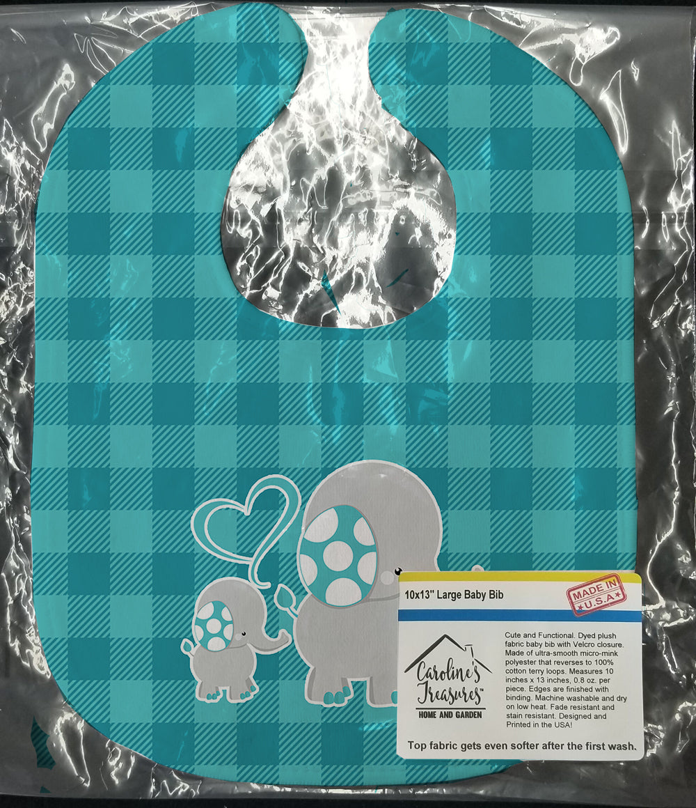 Caroline's Treasures Mommy and Baby Elephant Baby Bib BB6834BIB